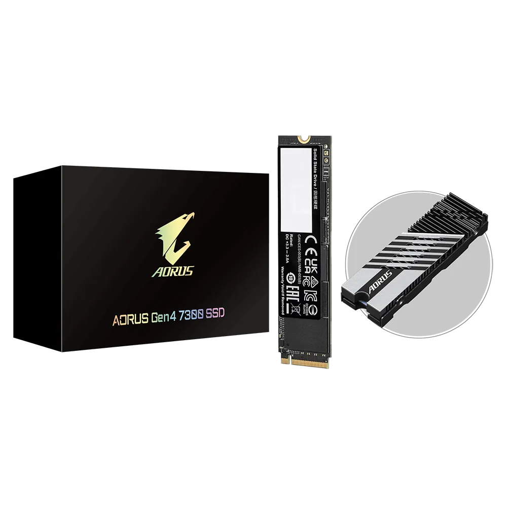 Твердотельный накопитель SSD Gigabyte Aorus Gen4 7300 2TB (AG4732TB)