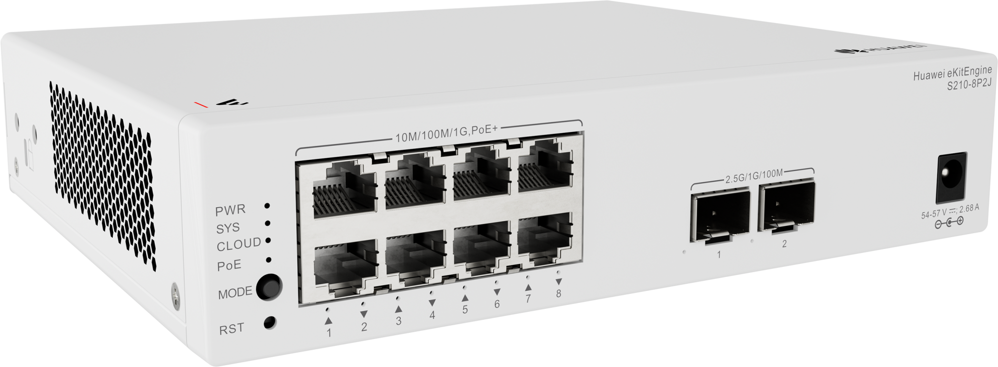 Коммутатор Huawei S210-8P2J PoE  (98012922)