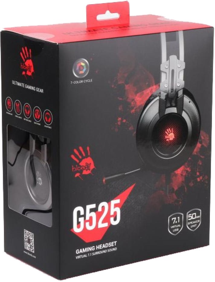 Наушники игровые Bloody G525 Black (G525 Black)
