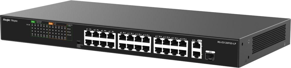 Коммутатор Ruijie Reyee RG-ES126FGS-LP PoE (RG-ES126FGS-LP)
