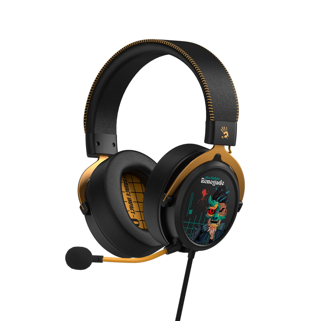 Наушники+микрофон игровые Bloody M595 Renegade Black Midnight SAVAGE (M595 Renegade Black Midnight)