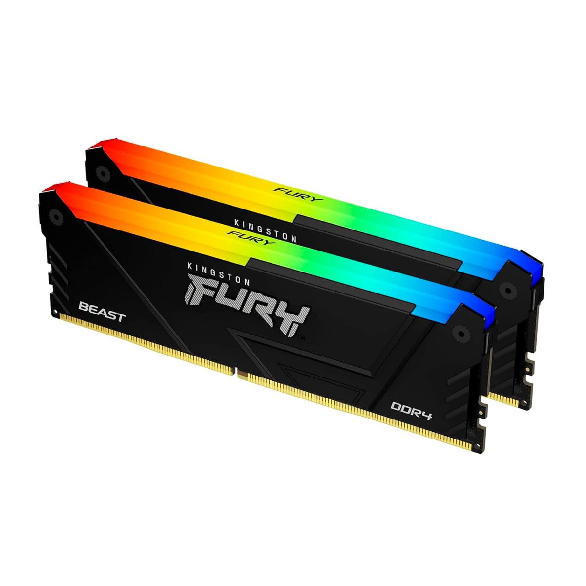 Оперативная память Kingston 32GB 3600MT/s DDR4 CL18 DIMM (Kit of 2) FURY Beast RGB (KF436C18BB2AK2/32)