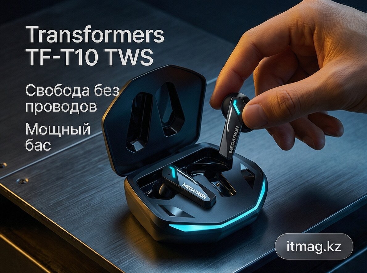 Наушники беспроводные TWS Transformers TF-T10, Black (TF-T10_Black)
