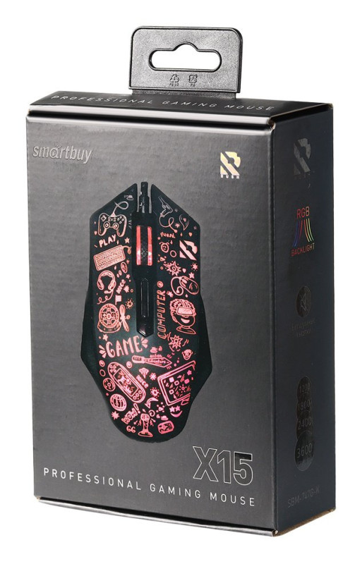 Мышь проводная SmartBuy RUSH X15 (SBM-745G-K)