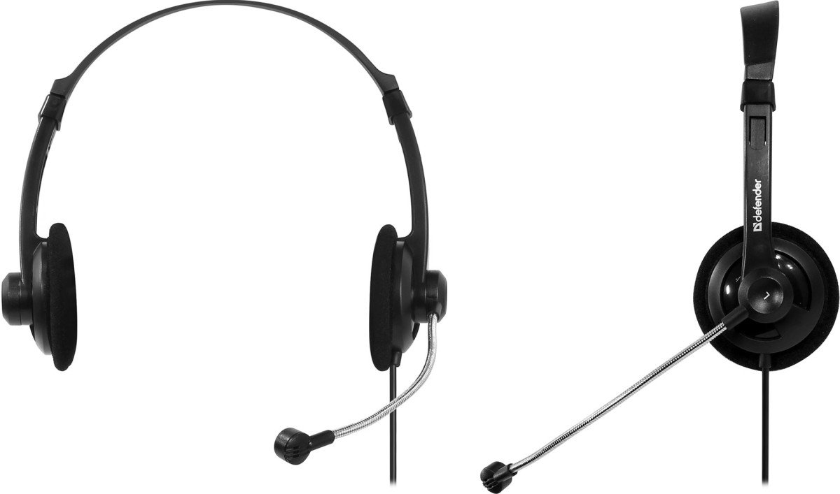  Наушники-гарнитура проводная Defender Aura HN-104 черный (63104)