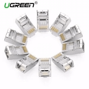 Коннектор UGREEN RJ-45 (FTP) CAT 6, 10шт., NW111 (20333) 