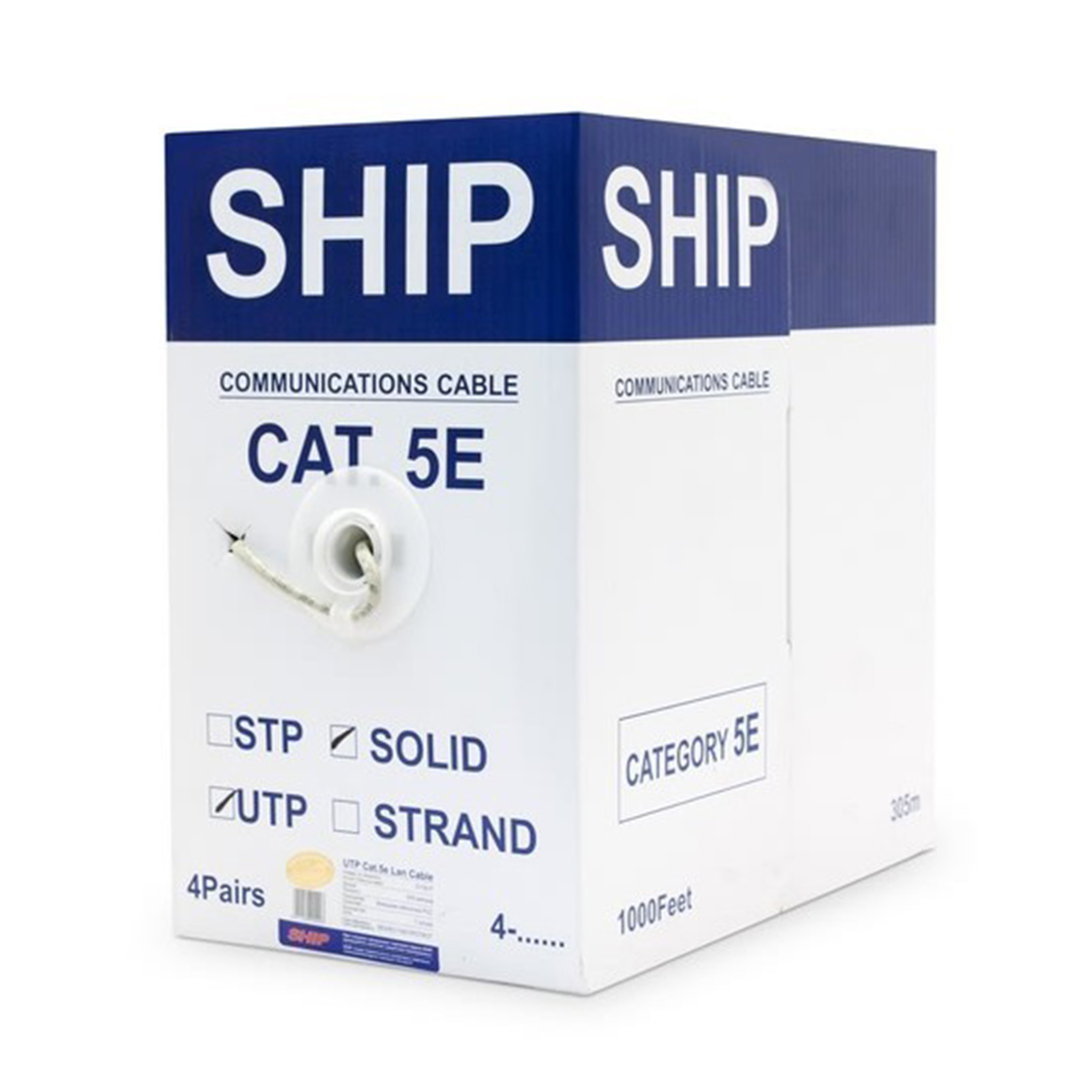 Кабель UTP 5e Cat 305m, 4-пары, D135-P, SHIP, неэкранированный, в метрах (D135-P_1М)