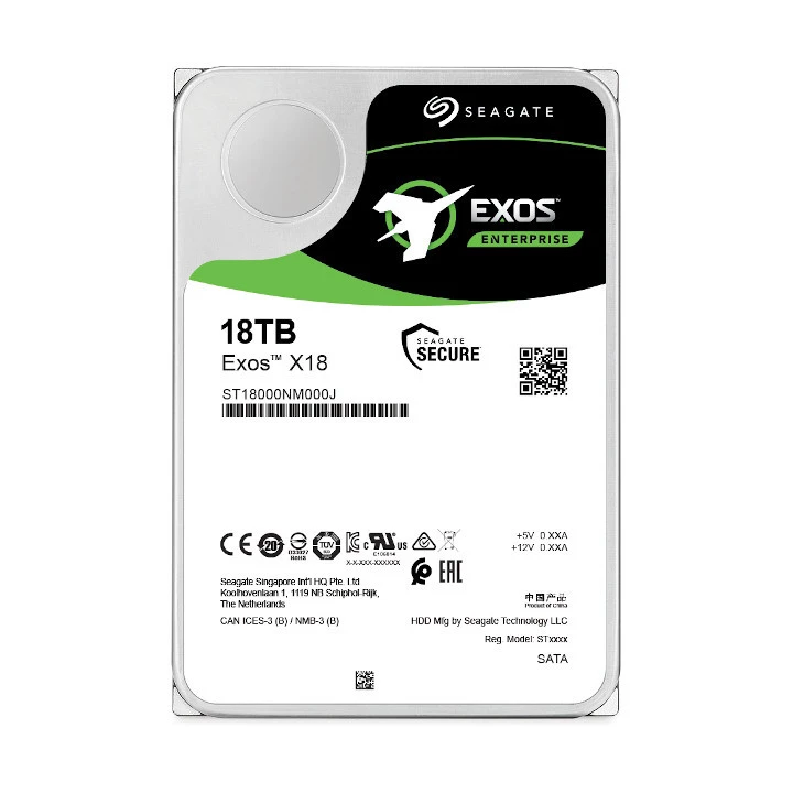 Жёсткий диск HDD 18 Tb SATA 6Gb/s Seagate Exos X18 (ST18000NM001J)