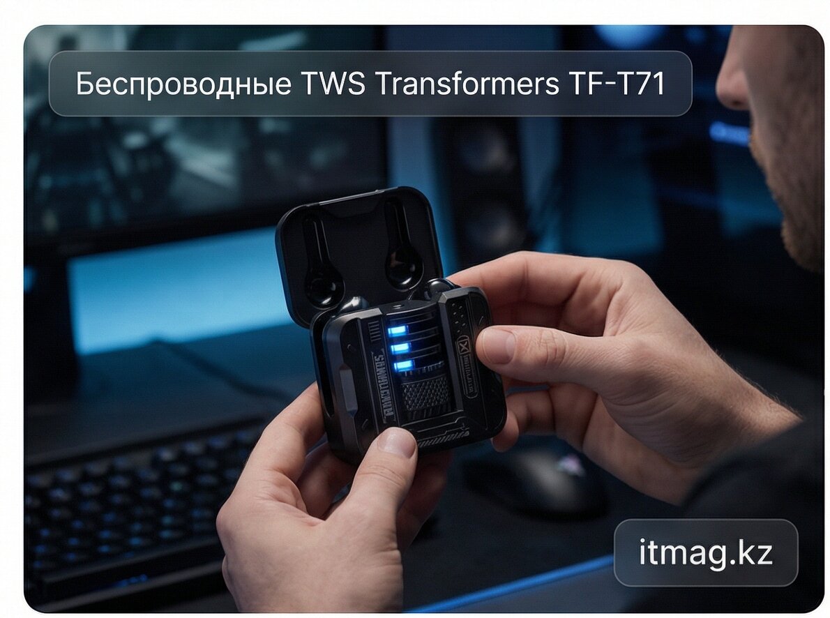 Наушники беспроводные TWS Transformers TF-T71, Black (TF-T71_Black)