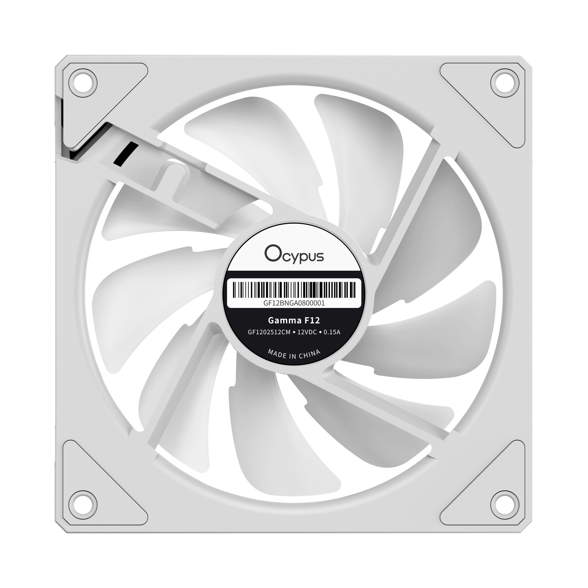 Вентилятор для корпуса Ocypus Gamma F12 WH ARGB REVERSE BLADE Белый (Gamma-F12-WH1AM01X-GL)