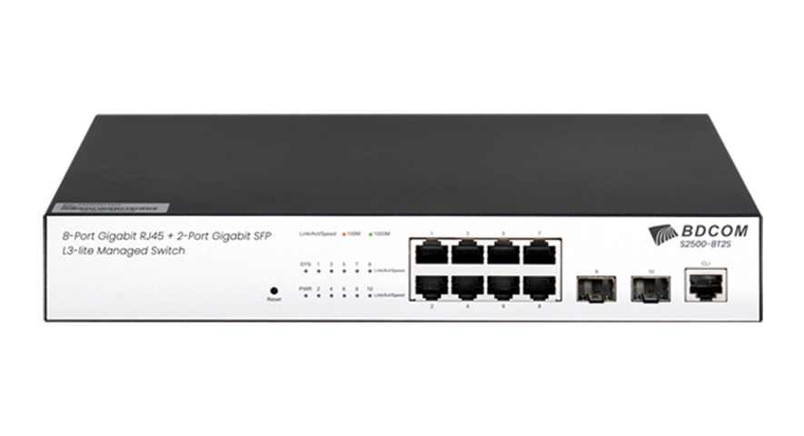 Коммутатор BDCOM S2500-8T2S (S2500-8T2S)