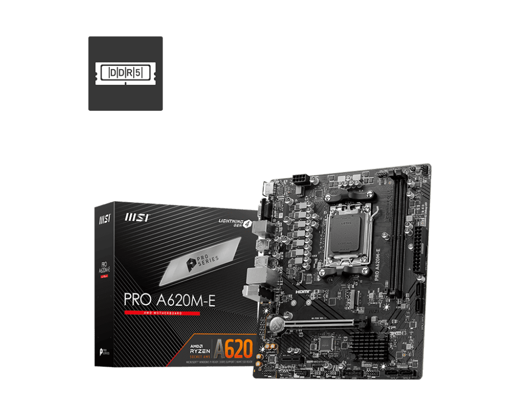 Материнская плата MSI PRO A620M-E, AM5, 2xDDR5, mATX (PRO A620M-E)
