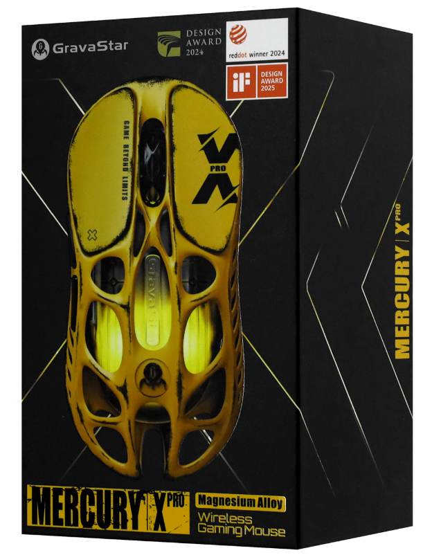 Мышь GravaStar Mercury X Pro 8K, Yellow (GS X PRO_YLW)