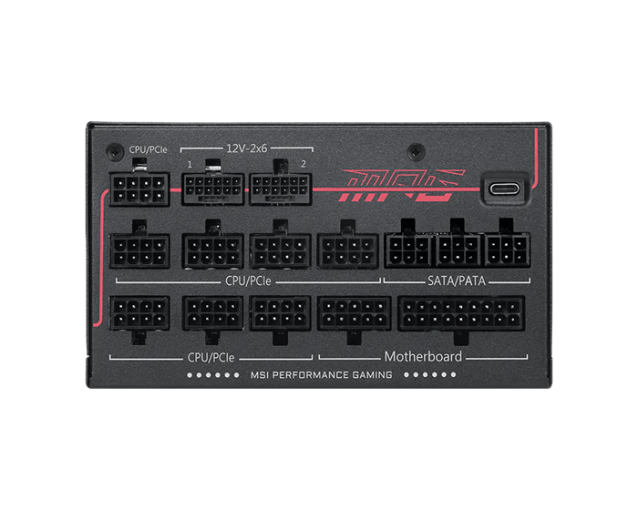 Блок питания MSI 1300W, MPG Ai1300TS PCIE5, ATX, 80+ TITANIUM Черный (MPG Ai1300TS PCIE5)