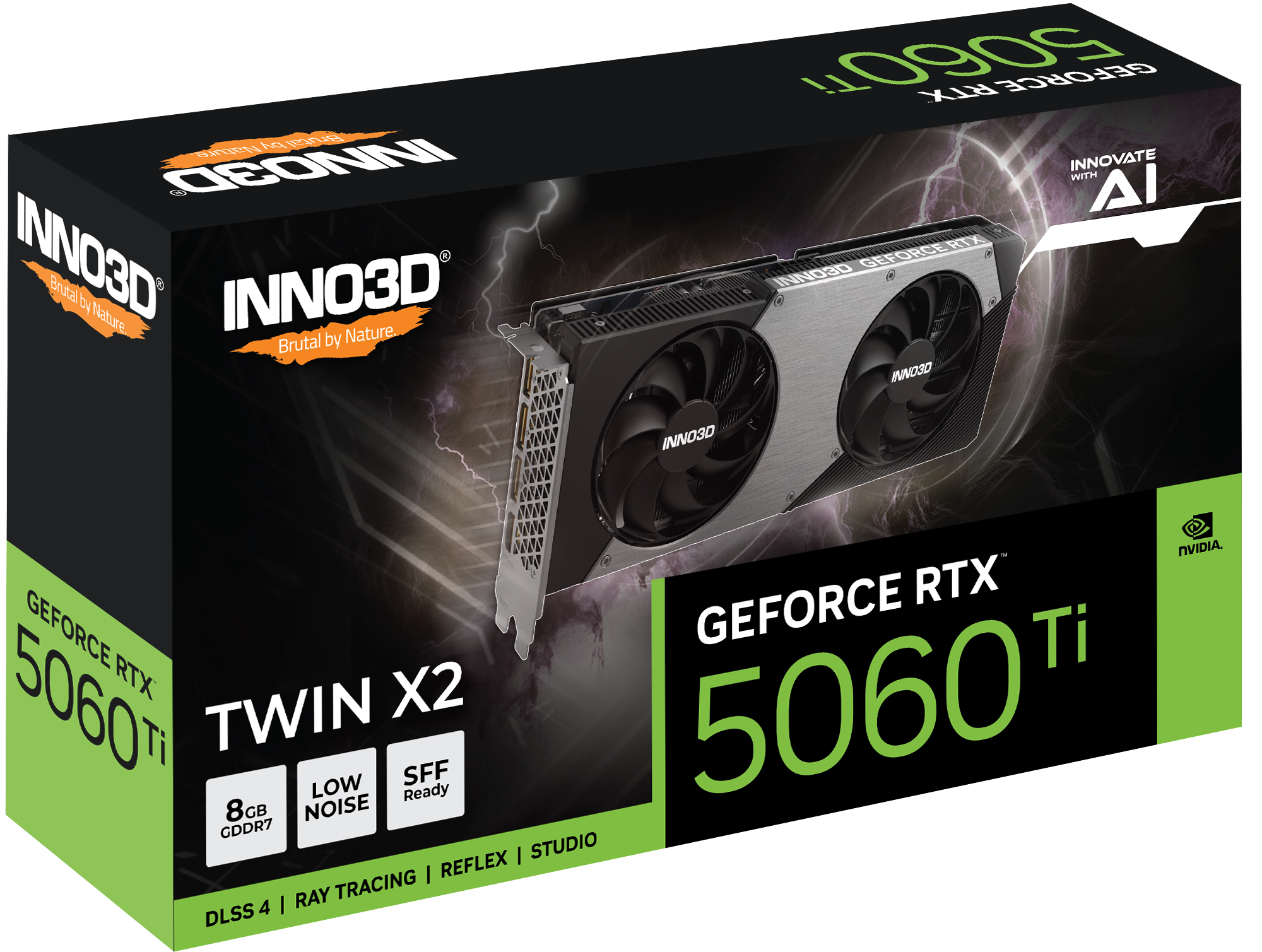Видеокарта INNO3D GeForce RTX 5060 Ti 8GB TWIN X2 (N506T2-08D7-193075N)