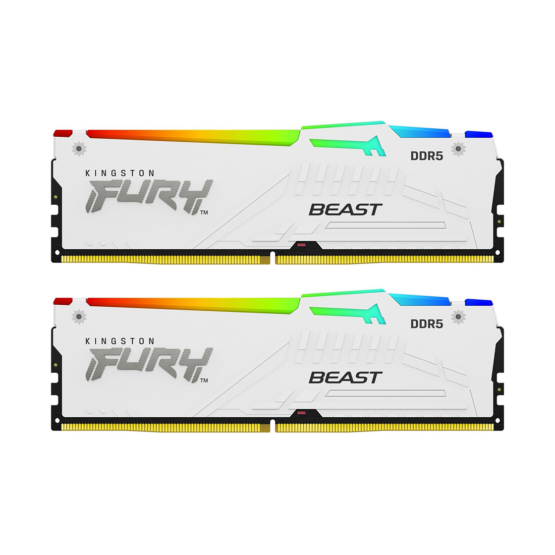 Комплект модулей памяти Kingston FURY Beast White RGB XMP KF552C40BWAK2-32 DDR5 32GB (Kit 2x16GB)  (KF552C40BWAK2-32)