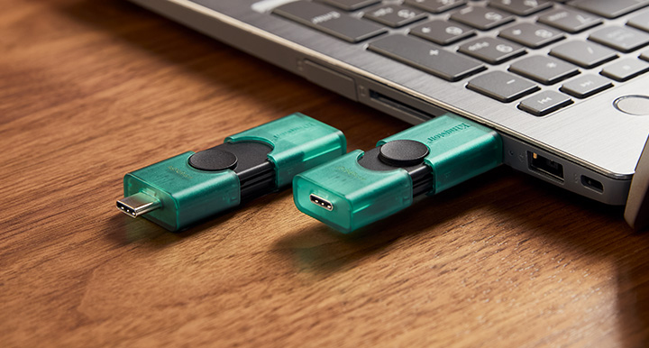 Флэш-накопитель Kingston 128Gb USB3.2 Gen2 + Type-C, Data Traveler Duo (Black) (DTDEG2/128GB)