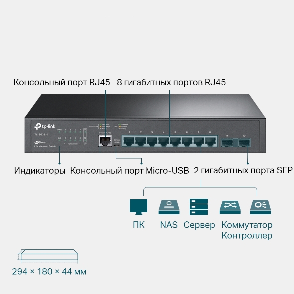 Коммутатор TP-Link SG3210 (SG3210) Коммутатор TP-Link SG3210 (SG3210)