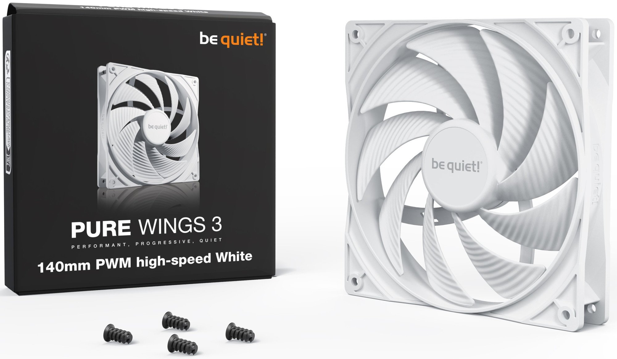 Вентилятор для компьютерного корпуса Bequiet! Pure Wings 3 140mm PWM high-speed White (BL113)