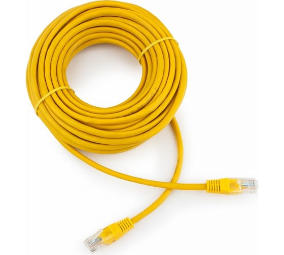 Патч-корд UTP Cablexpert, кат. 5e, 10м, жёлтый (PP10-10M/Y) Патч-корд UTP Cablexpert, кат. 5e, 10м, жёлтый (PP10-10M/Y)
