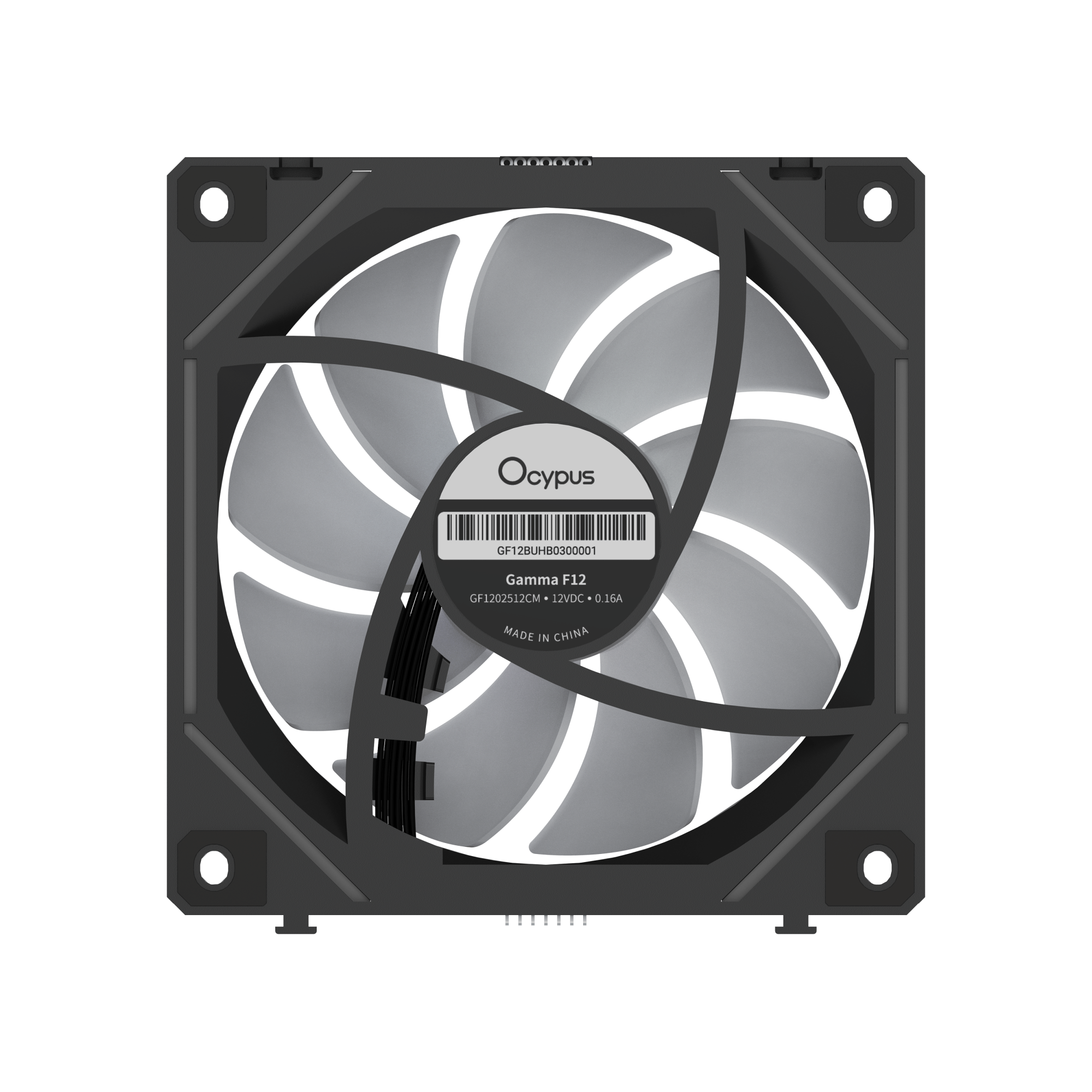 Вентилятор для корпуса Ocypus Gamma F12 UNI BK ARGB - Черный (Gamma-F12-BK1AM00U-GL)