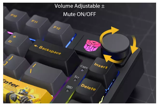 Клавиатура беспроводная Transformers TF-GK03, Black (TF-GK03, Black)