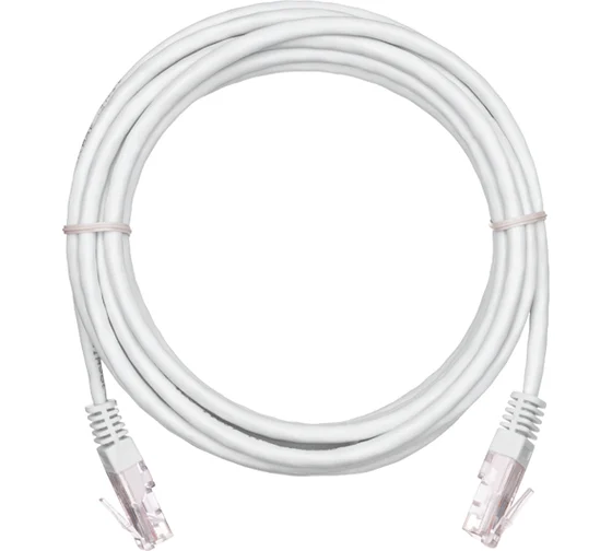 Патч-корд UTP, Кат.5е, 5м, NETLAN, 4 пары, белый, упак. 10шт (EC-PC4UD55B-BC-PVC-050-WT)