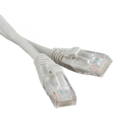 Патч-корд TWT UTP кат.6, с заливными колпачками, 5.0 м, серый (TWT-45-45-5.0/6-GY)