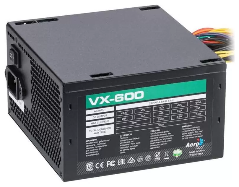 Блок питания Aerocool VX PLUS Stealth 600 (ACPN-VS60NEY.12)