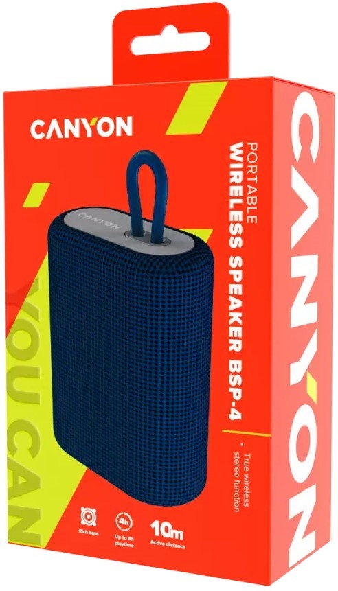 Колонка CANYON speaker BSP-4 5W Blue (CNE-CBTSP4BL)