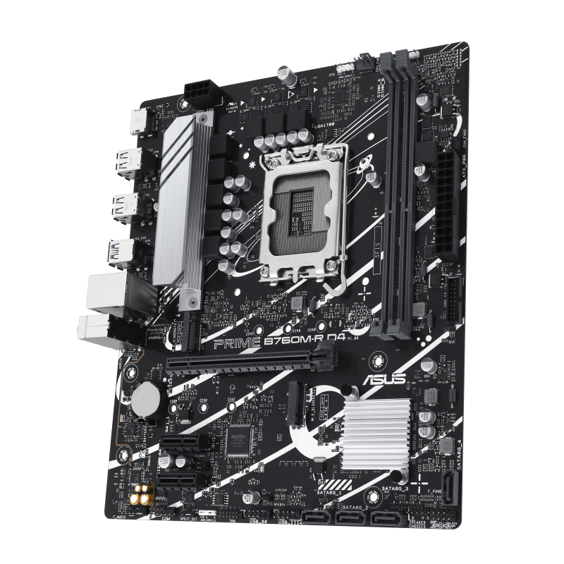 Материнская плата ASUS PRIME B760M-R D4, LGA1700 mATX (PRIME B760M-R D4)