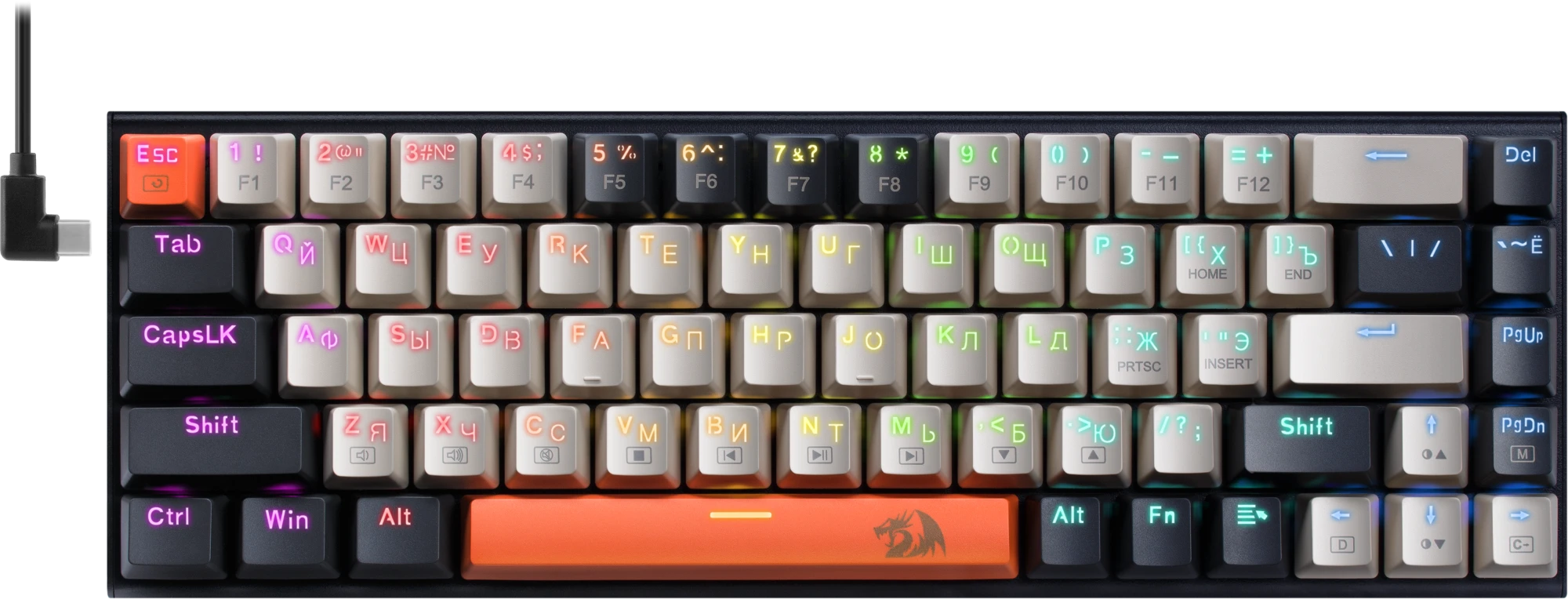 Клавиатура Redragon Ryze black, (71342)