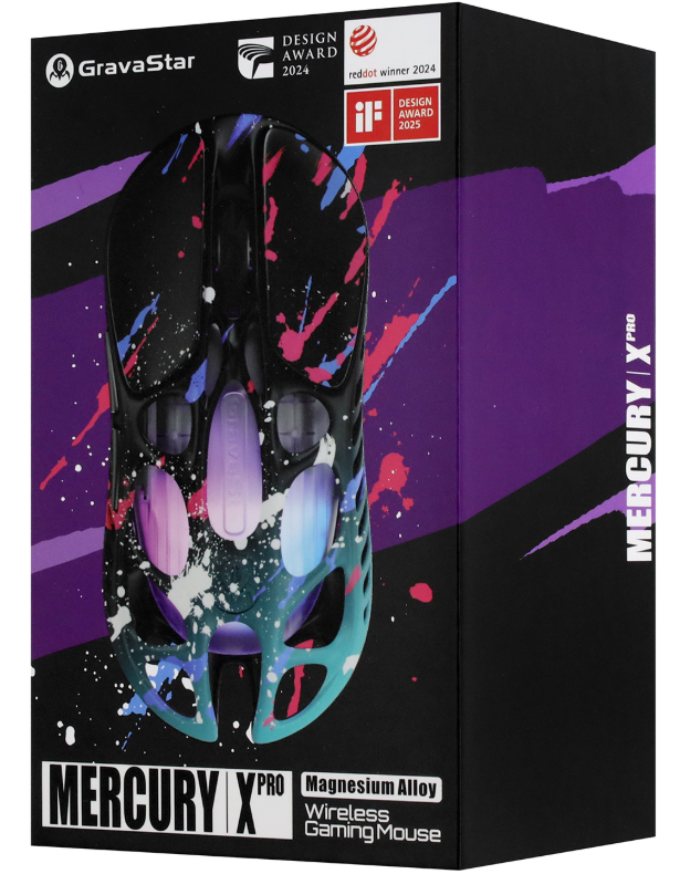 Мышь GravaStar Mercury X Pro, Neon (GS X PRO_CG_BLK)