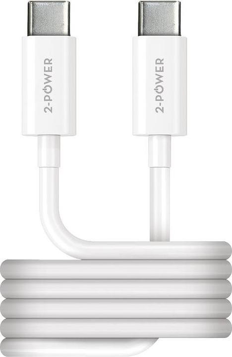 Кабель Canyon USB-C-USB-C, 100W, Braided 1.2m, White (CC100AB)