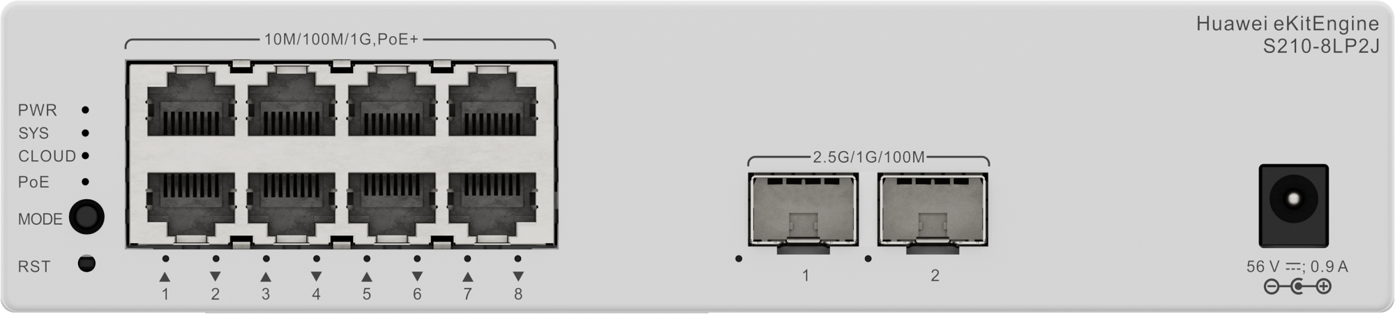 Коммутатор Huawei S210-8LP2J PoE (98012920)