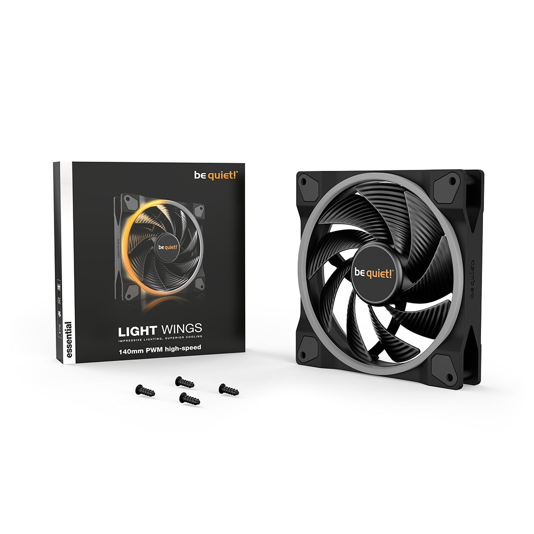 Вентилятор для компьютерного корпуса Bequiet! Light Wings 140mm PWM high-speed ARGB (BL075)