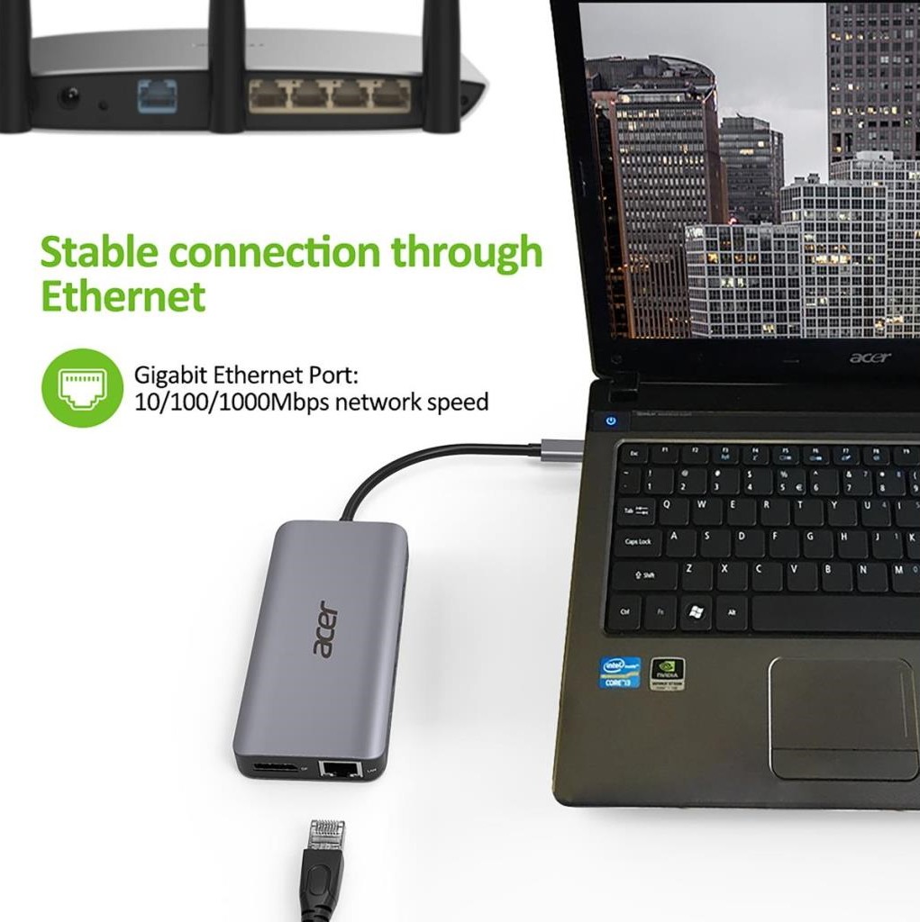 Док-станция Acer 12in1 silver (HP.DSCAB.009)