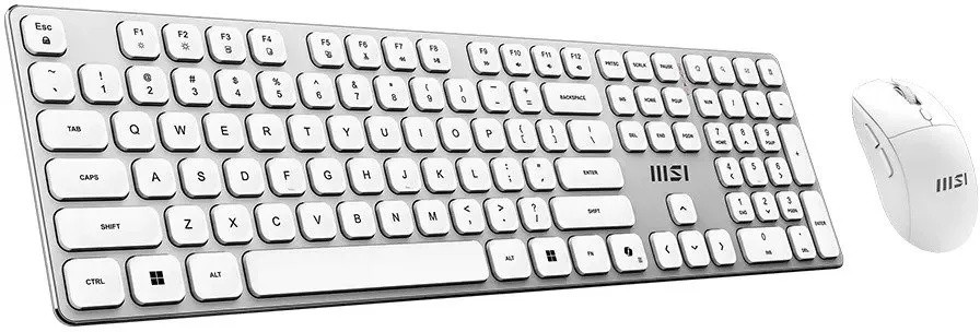 Комплект Клавиатура + Мышь MSI Forge K210 Wireless Combo, Белый (FORGE K210 W COMBO WHITE RU)