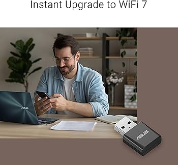 Адаптер ASUS NANO BE6500, WiFi 7,6GHz band,support 4096-QAM (USB-BE92)