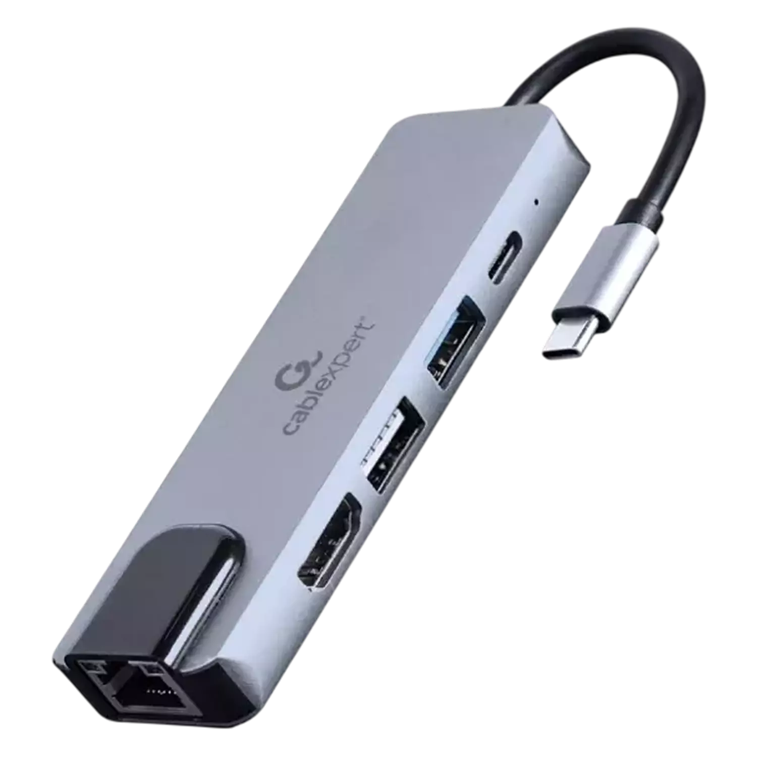 Конвертер Cablexpert USB Type-C 5-in-1 multi-port adapter (Hub HDMI PD LAN) (A-CM-COMBO5-04)