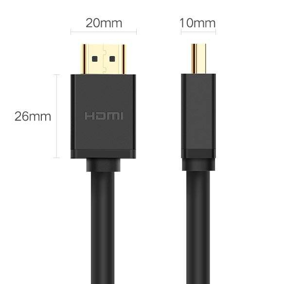 Кабель Ugreen HD104, HDMI 1.4, 15m - Black (10111)