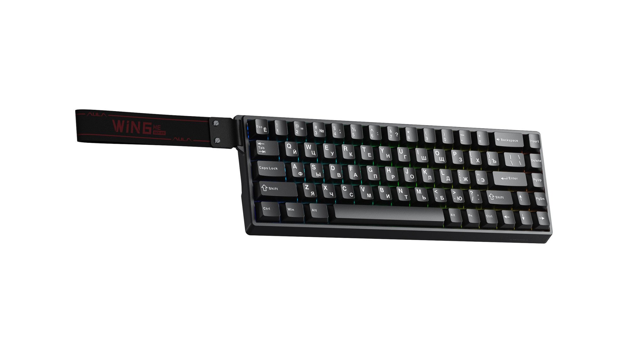 Клавиатура AULA WIN68, Gray Wood switch, Black (WIN68HE Standard BBK)