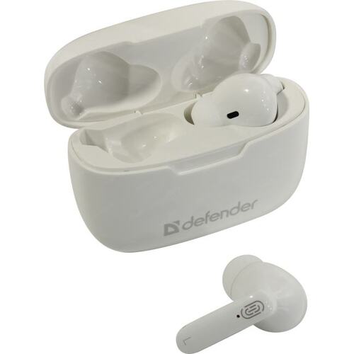 Беспроводная гарнитура Defender Twins 903 белый,TWS, Bluetooth (63903)