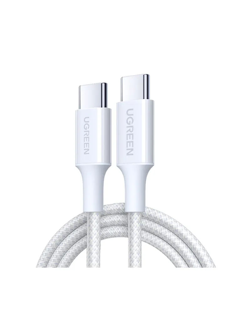 Кабель Ugreen L502, USB-C/USB-C PD 100W, 1M - белый (35220)