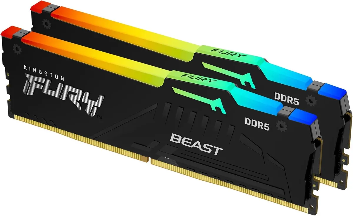 Оперативная память Kingston Fury Beast RGB (AMD), DDR5 16 GB kit (2x8GB) 6000MHz (KF560C36BBEAK2-16)
