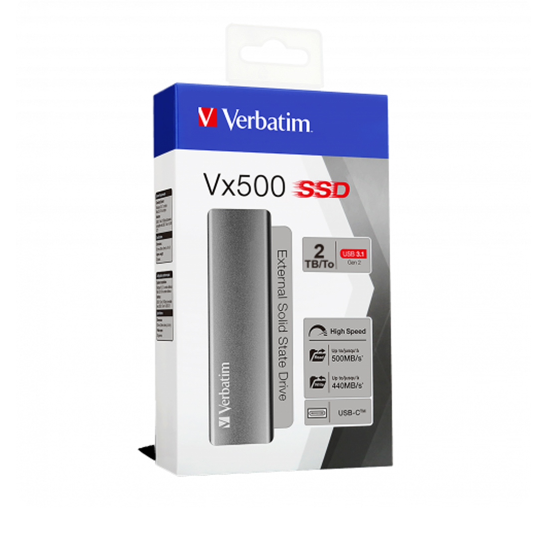 Внешний SSD диск Verbatim VX500 2TB Серый (47454)