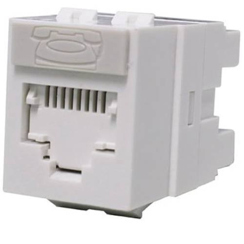 Информационный разъём MOLEX GSC Cat.6, 568A/B, с защитной шторкой, белый (KSJ-00018-02)