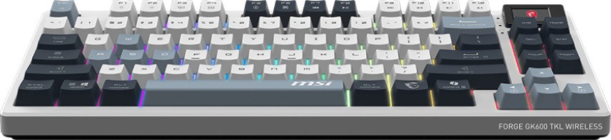 Игровая механическая клавиатура MSI FORGE GK600 TKL WIRELESS SKY, Белая (FORGE GK600 TKL W SKY RU)