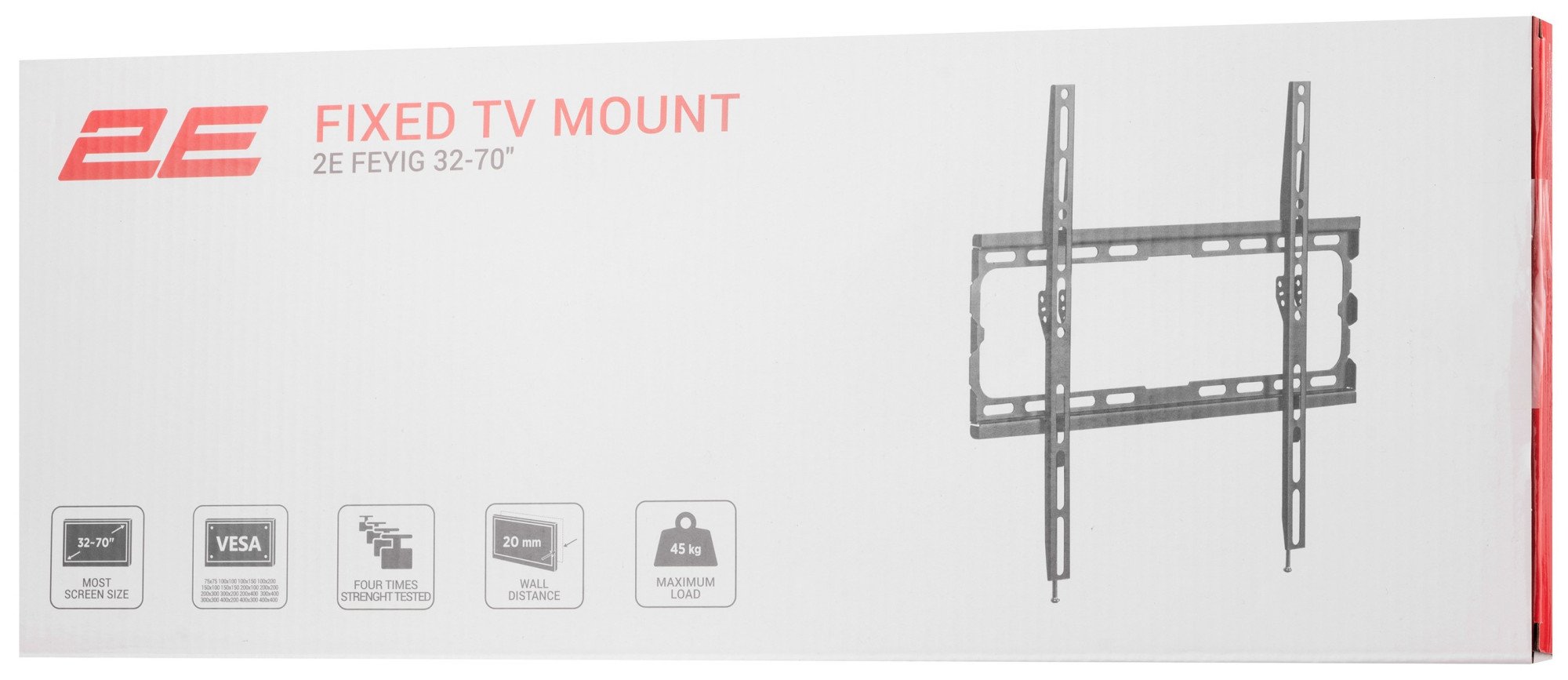 Кронштейн для ТВ 2E Feyig, 32"-70", до 45 кг (2E2GEN3270FIX)