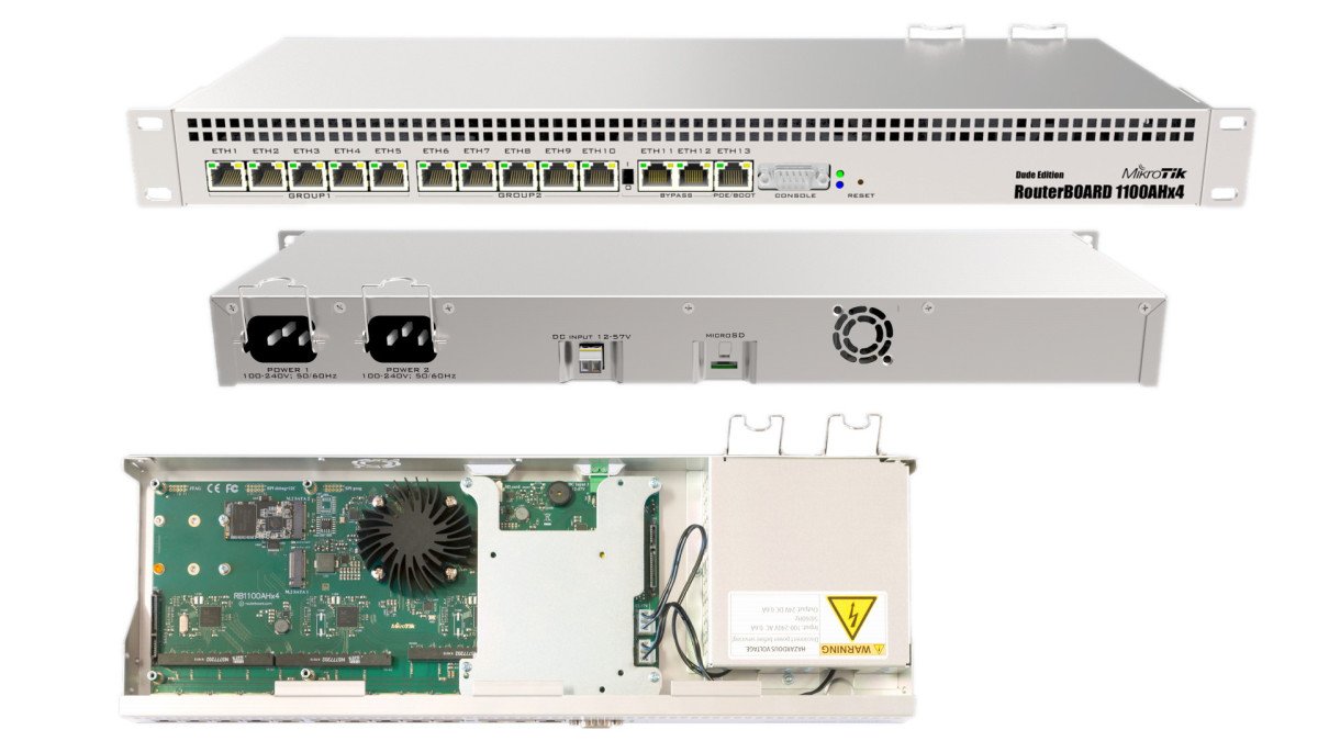 Сетевой Маршрутизатор MikroTik RB1100 (RB1100AHx4)